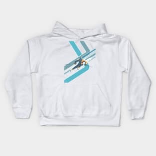 Retro Ski Slopeside Poster Kids Hoodie